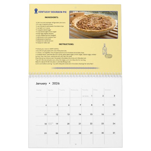 Kentucky Desserts 12 maanden Kalender (Jan 2026)