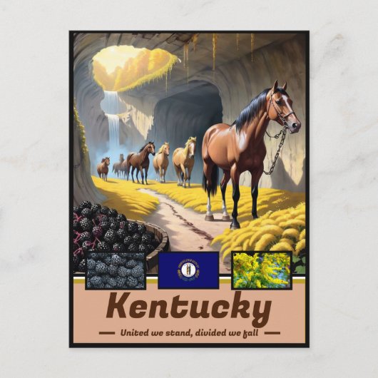 Kentucky Dreamscape: Surreal State Masterpiece Briefkaart (Voorkant)