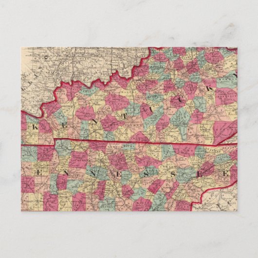 Kentucky en Tennessee 2 Briefkaart (Voorkant)