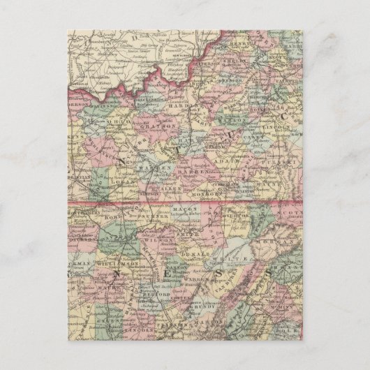 Kentucky en Tennessee 2 Briefkaart (Voorkant)