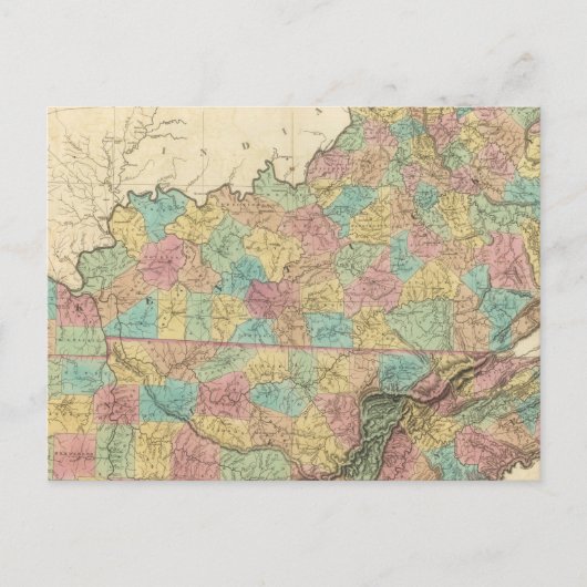 Kentucky en Tennessee 3 Briefkaart (Voorkant)