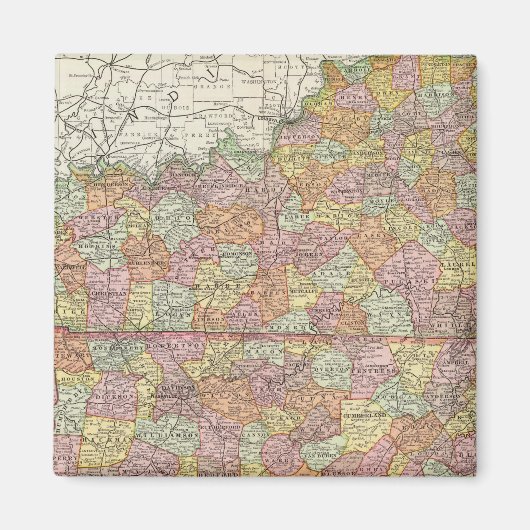 Kentucky en Tennessee 3 Magneet (Voorkant)