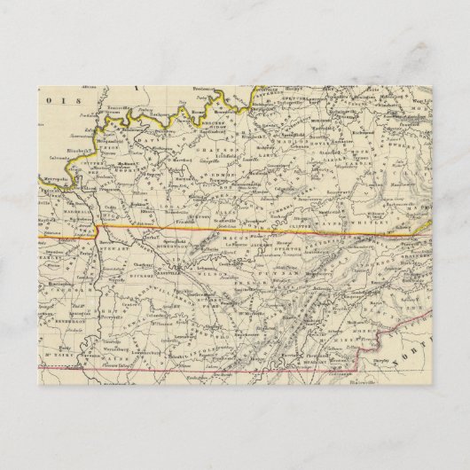 Kentucky en Tennessee Briefkaart (Voorkant)