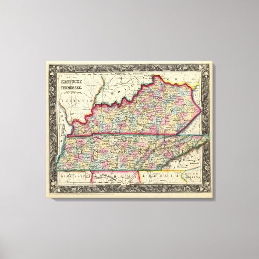 Kentucky en Tennessee Canvas Afdruk (Voorkant)