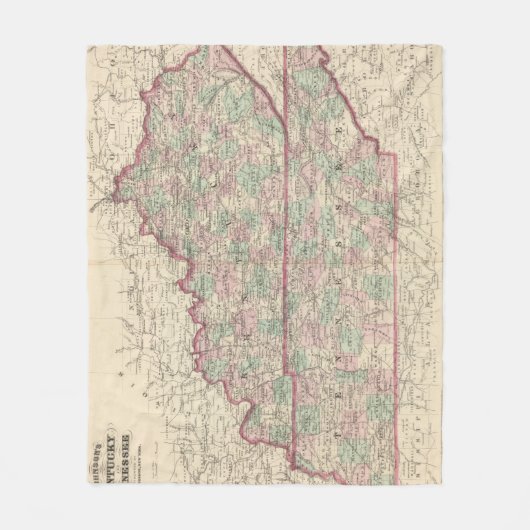 Kentucky en Tennessee Fleece Deken (Voorkant)