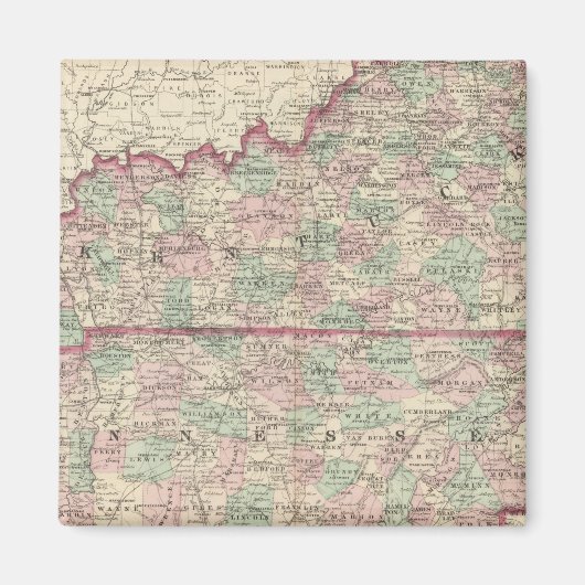 Kentucky en Tennessee Magneet (Voorkant)