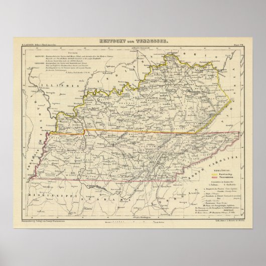 Kentucky en Tennessee Poster (Voorkant)