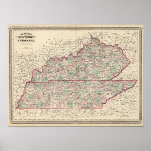 Kentucky en Tennessee Poster (Voorkant)