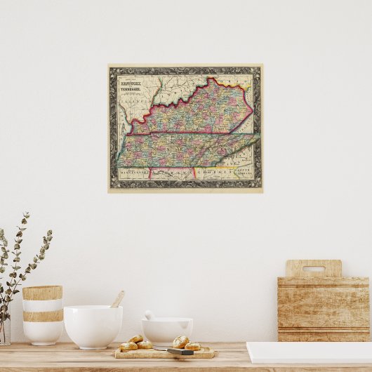 Kentucky en Tennessee Poster (Keuken)
