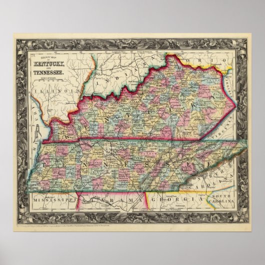 Kentucky en Tennessee Poster (Voorkant)