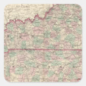 Kentucky en Tennessee Vierkante Sticker (Voorkant)