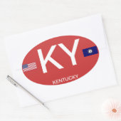 Kentucky* Euro-stijl ovale Sticker (Envelop)