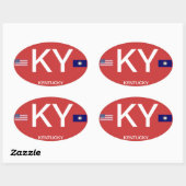 Kentucky* Euro-stijl ovale Sticker (Vel)