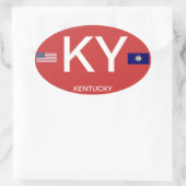 Kentucky* Euro-stijl ovale Sticker (Tas)