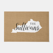 Kentucky Family Monogram State Doormat Deurmat (Voorkant)