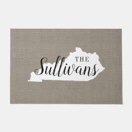 Kentucky Family Monogram State Doormat Deurmat