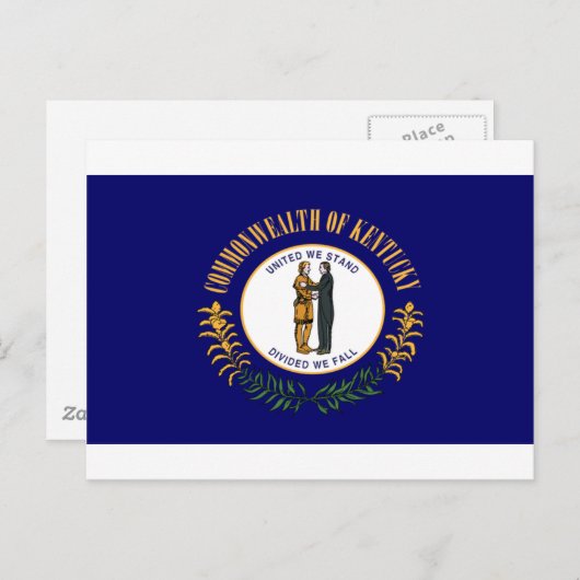 Kentucky Flag Briefkaart (Voorkant / Achterkant)