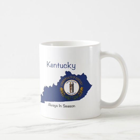 Kentucky Flag en Map Koffiemok (Rechts)
