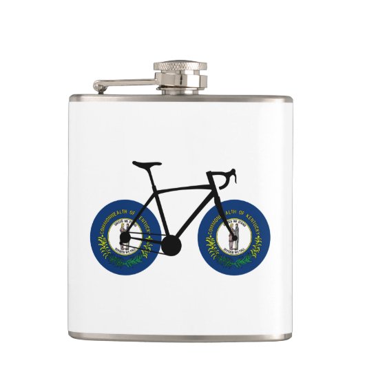 Kentucky Flag Fietsen Heupfles (Voorkant)