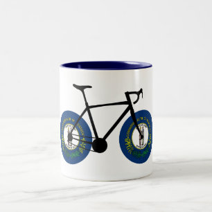 Kentucky Flag Fietsen Tweekleurige Koffiemok