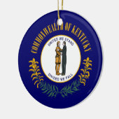 Kentucky Flag Keramisch Ornament (Links)