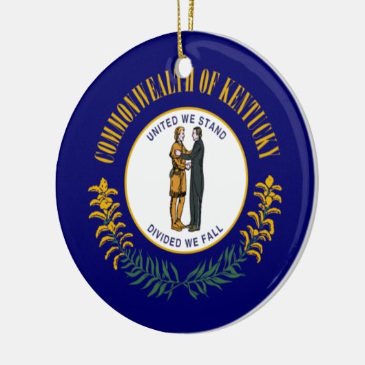 Kentucky Flag Keramisch Ornament (Links)