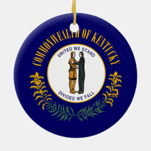 Kentucky Flag Keramisch Ornament (Achterkant)