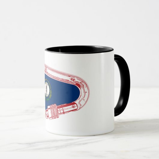 Kentucky Flag klimmer Carabiner Mok (Voorkant rechts)