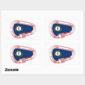 Kentucky Flag klimmer Carabiner Rechthoekige Sticker (Vel)