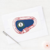 Kentucky Flag klimmer Carabiner Rechthoekige Sticker (Envelop)