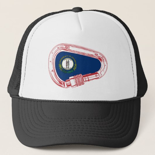 Kentucky Flag klimmer Carabiner Trucker Pet (Voorkant)