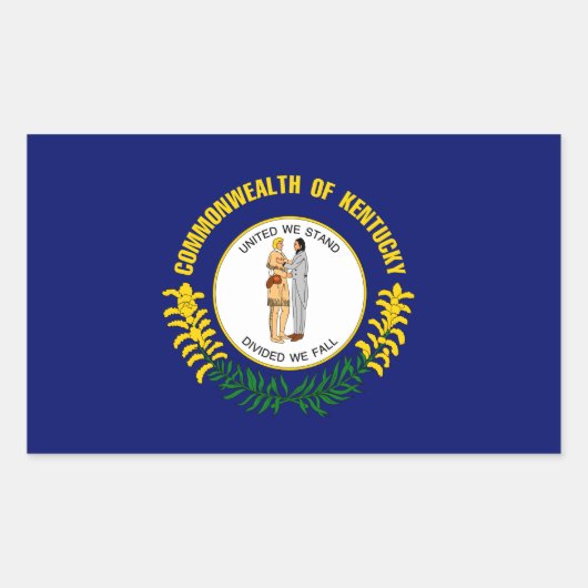 Kentucky Flag Rechthoekige Sticker (Voorkant)