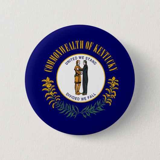 Kentucky Flag Ronde Button 5,7 Cm (Voorkant)