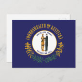 Kentucky Flag United We Stand Frontiersman  Briefkaart (Voorkant / Achterkant)