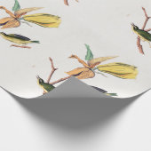 Kentucky Fly-Catching Warbler Birds Illustration Cadeaupapier (Hoek)