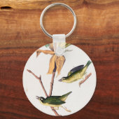 Kentucky Fly-Catching Warbler Birds Illustration Sleutelhanger (Voorkant)
