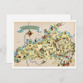 Kentucky Funny Map Briefkaart (Voorkant / Achterkant)