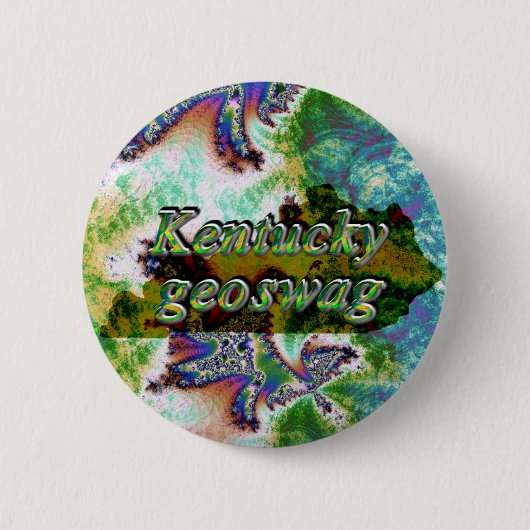 Kentucky Geoswag Swags Geocaching Gifts Treasure Ronde Button 5,7 Cm (Voorkant)