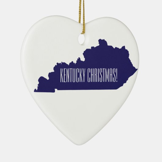 Kentucky gepersonaliseerde kerstversiering keramisch ornament (Rechts)