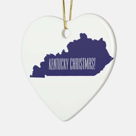 Kentucky gepersonaliseerde kerstversiering keramisch ornament (Links)
