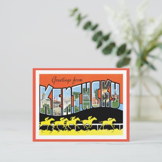 Kentucky Greetings uit de VS Briefkaart (Staand voorkant)