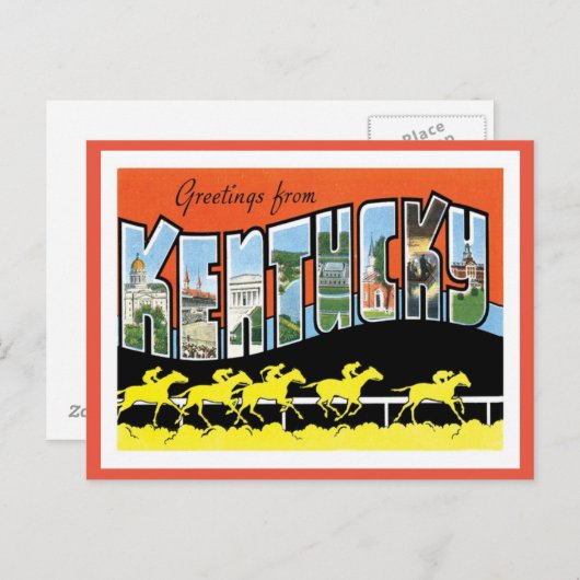 Kentucky Greetings uit de VS Briefkaart (Voorkant / Achterkant)