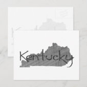 Kentucky -grijze alkbordnaam briefkaart (Voorkant / Achterkant)