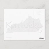 Kentucky -grijze alkbordnaam briefkaart (Achterkant)