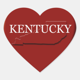 Kentucky Heart Map Design Sticker