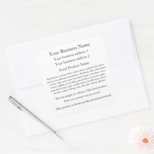 Kentucky Home Baker Labels (Envelop)