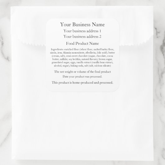 Kentucky Home Baker Labels (Tas)