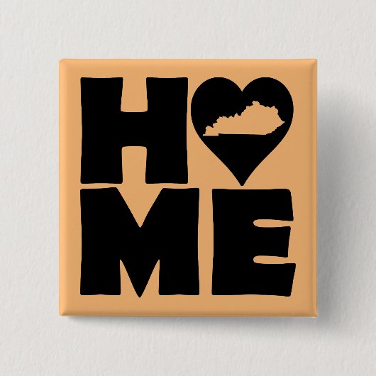 Kentucky Home Heart State Button Badge Pin (Voorkant)