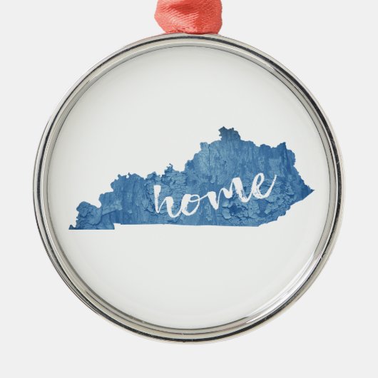 Kentucky Home Houtstructuur Metalen Ornament (Voorkant)