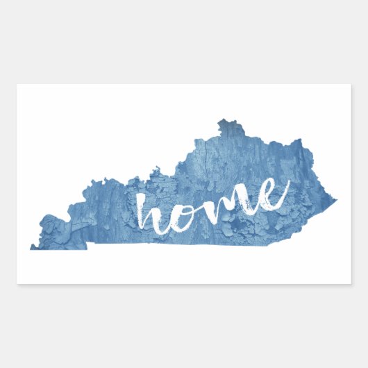 Kentucky Home Houtstructuur Rechthoekige Sticker (Voorkant)